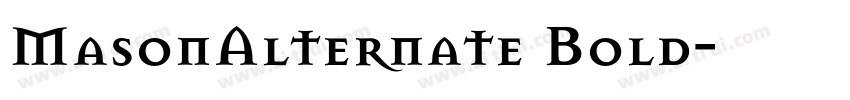 MasonAlternate Bold字体转换
